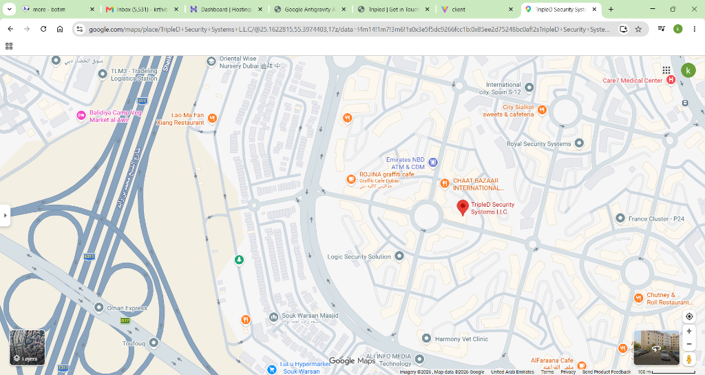 TripleD Security Systems Location Map